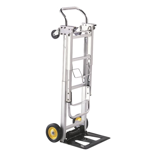 Safco® Hide-Away Convertible Hand Truck 250-400 lb Capacity, Aluminum